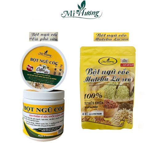 Combo Bột Ngũ Cốc Cafe và Lá Sen